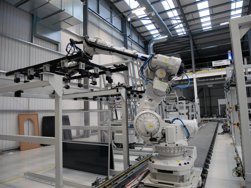 QM Systems Body-in-White Robotic Assembly Line zoom in view