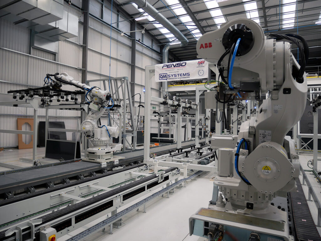 QM Systems Body-in-White Robotic Assembly Line zoom out view